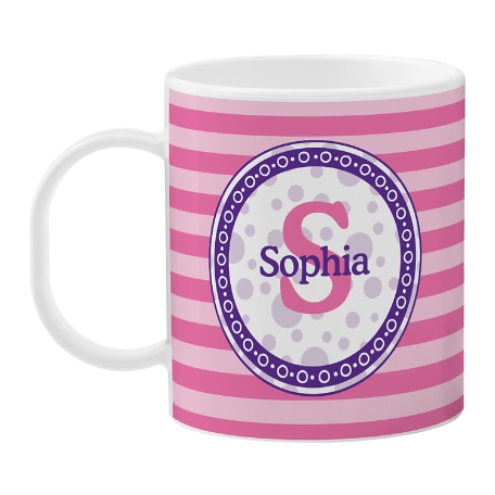 Pattern Initial Cup-Pink