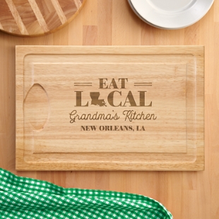 Eat Local Maple Maple Wood Cutting Board