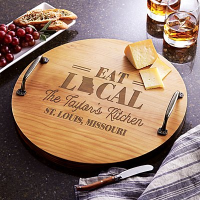 Eat Local Wood Serving Tray