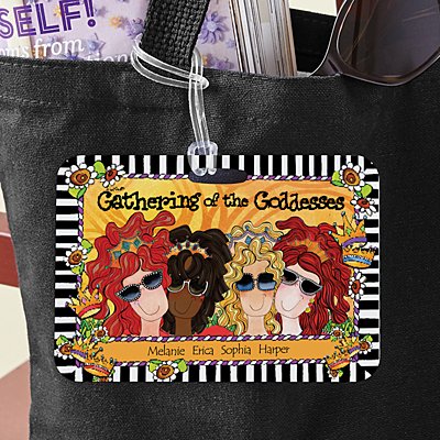 Gathering of the Goddesses Luggage Tag by Suzy Toronto