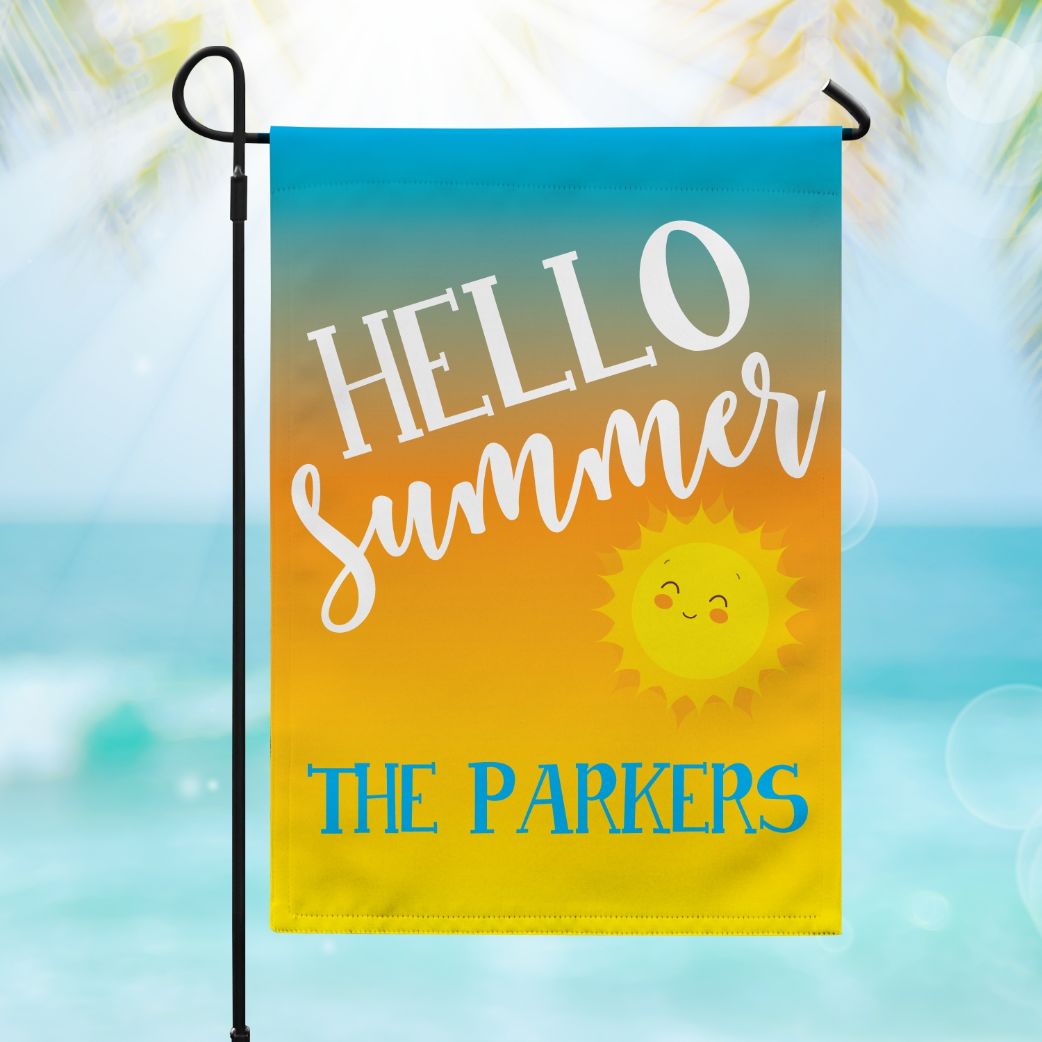 Hello Summer Garden Flag