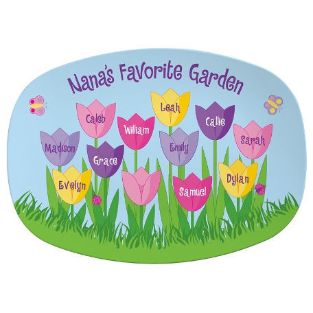 Tulip Garden Platter - 11 Names