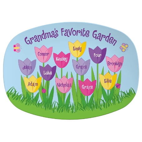 Tulip Garden Platter - 12 Names