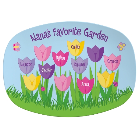 Tulip Garden Platter - 7 Names