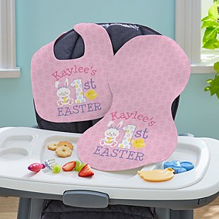 Baby's First Easter Bib & Burp Cloth Set