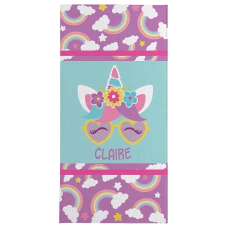 Big Face Beach Towel-Standard - Unicorn