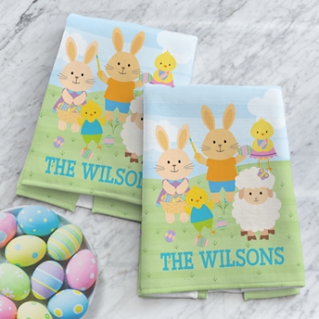 Easter Bunnies Kitchen Towel