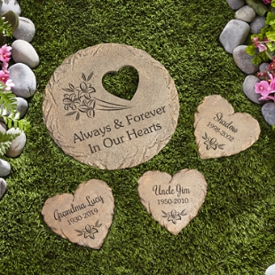 In Our Hearts Sympathy Garden Stones
