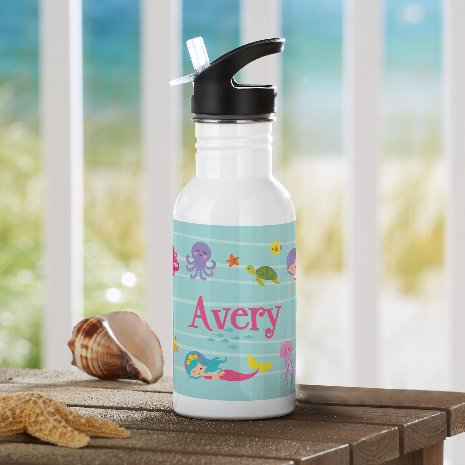 Enchanting Mermaid Personalized Water Bottle