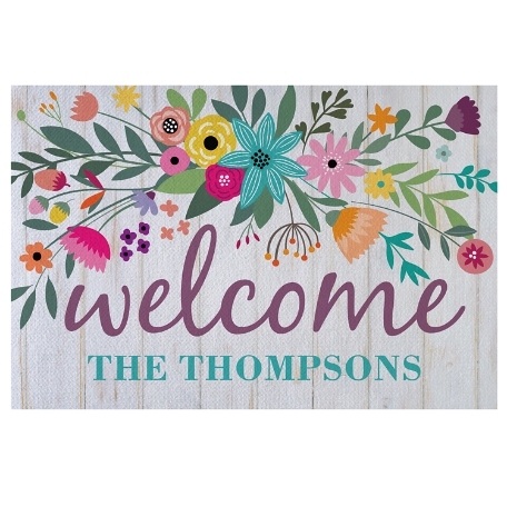 Rainbow Flowers Doormat - 24x36