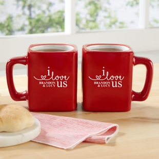 I Love Us Mug Set