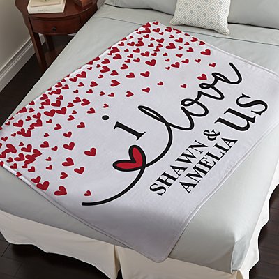 Our Love Story Personalized Plush Blanket