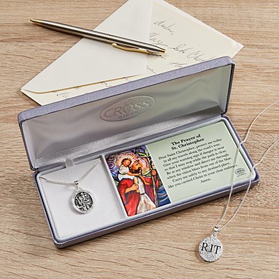St. Christopher Personalized Guardian Necklace