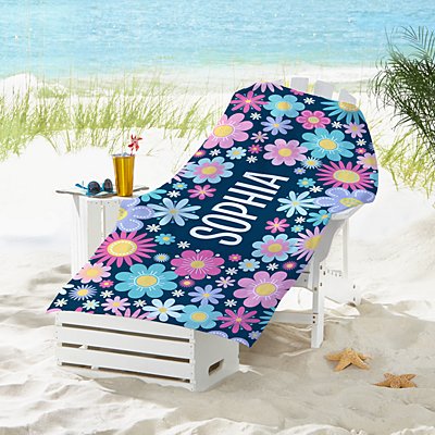 Sunny Flowers Beach Towel