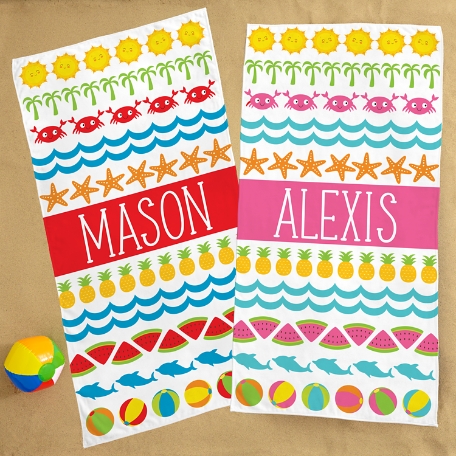 Sunshine & Stripes Beach Towel