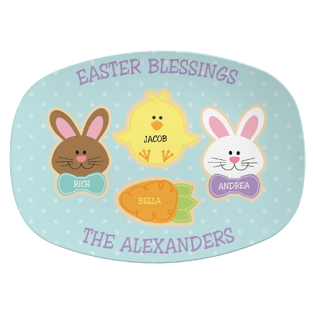 Sweet Bunny Treats Platter - 4 Cookies