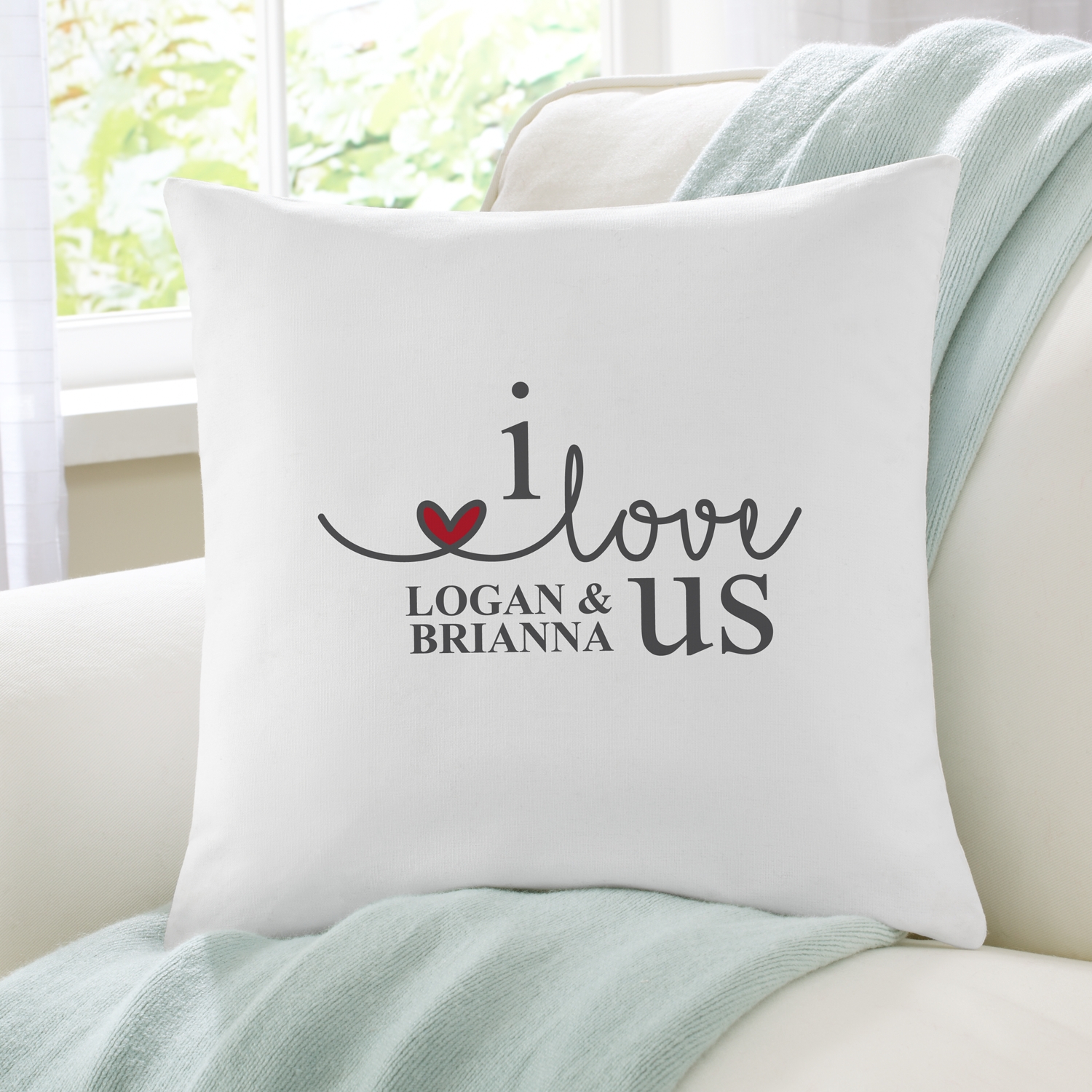 I Love Us Throw Pillow