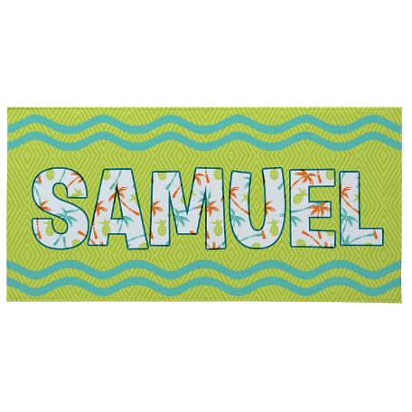 Big Name Beach Towel-Standard - Lime Green