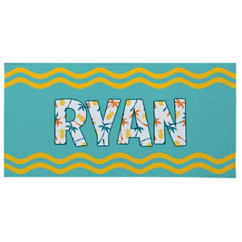 Big Name Beach Towel-Standard - Teal