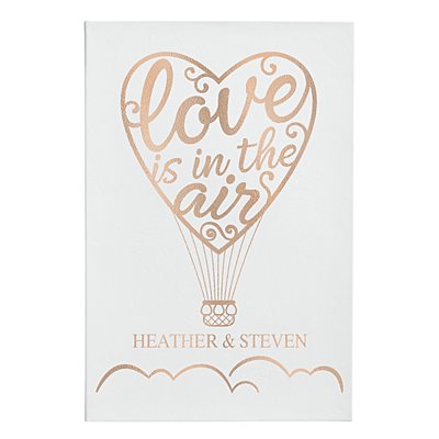 Love Is In The Air Leather Wall Art - White