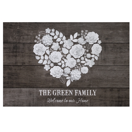 Rustic Floral Doormat - 24x36