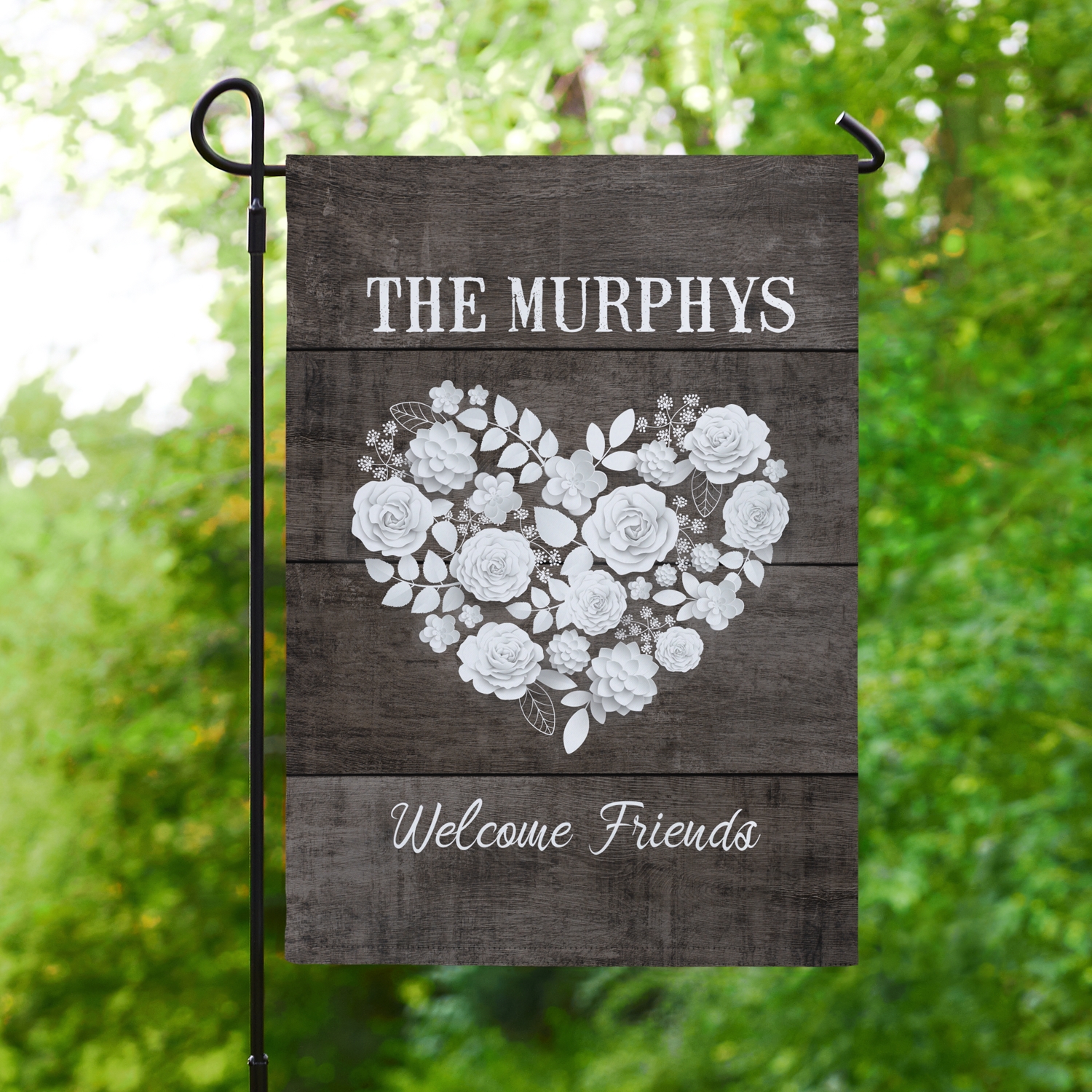 Rustic Floral Garden Flag