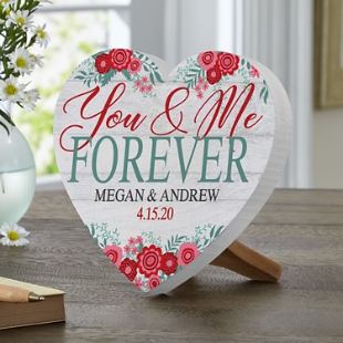 You & Me Forever Wood Heart