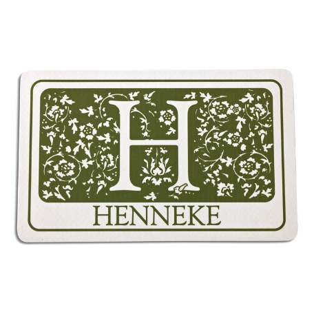 Initial Doormat - Green - 17x27