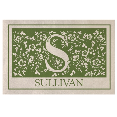 Initial Doormat - Green - 24x36