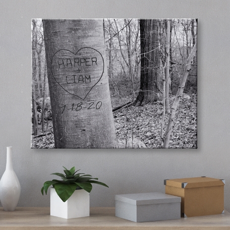 Unframed Carved Heart Art Canvas - 16 x 20