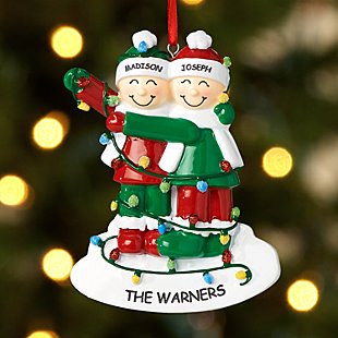 Tangled in Lights Couple Ornament