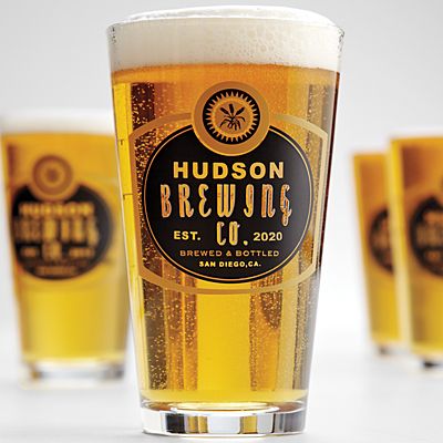 Personalized Barley Pint Beer Glasses