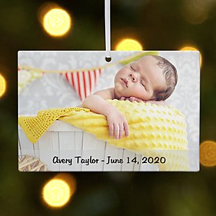 Baby Photo Message Rectangle Ornament