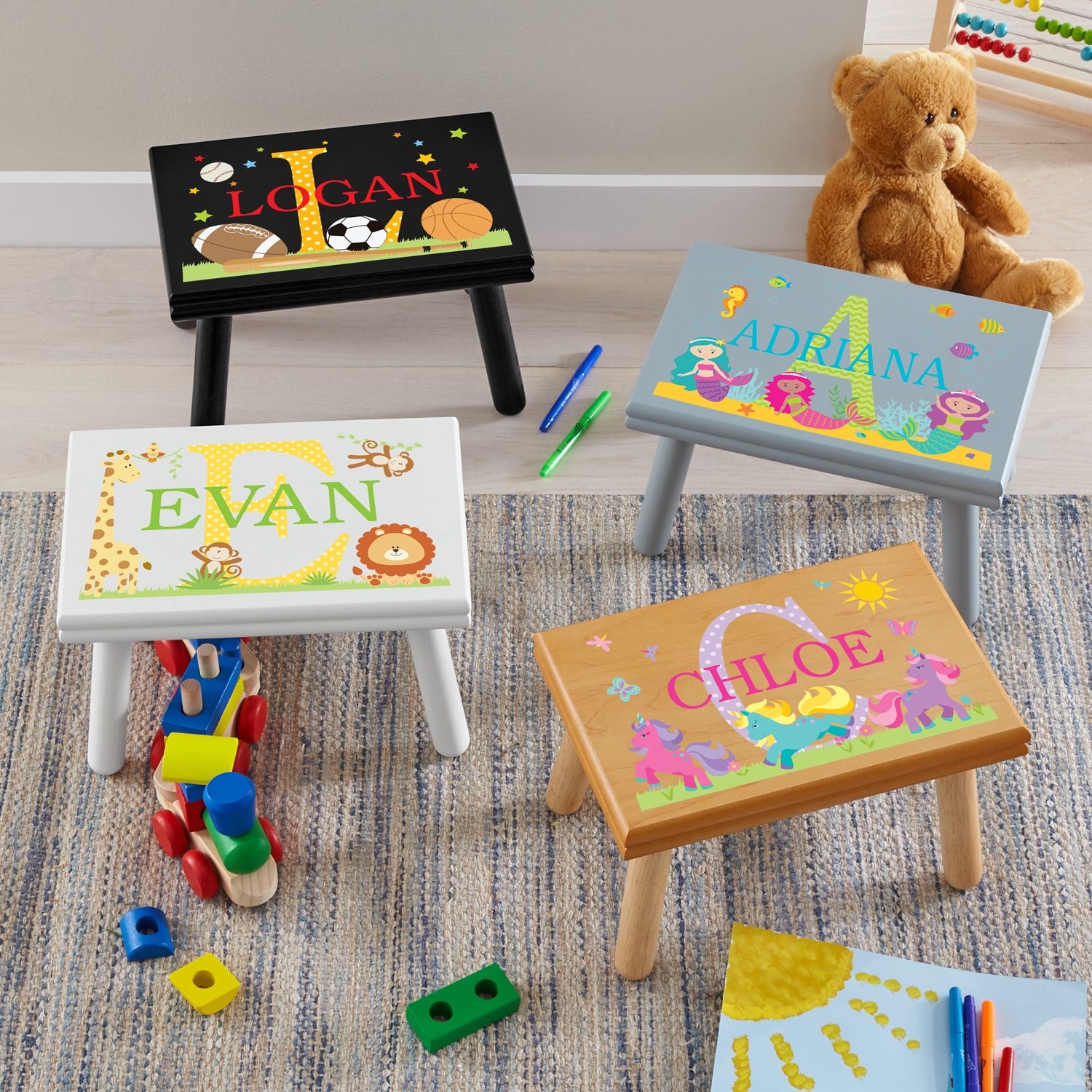 Personalized sales baby stool