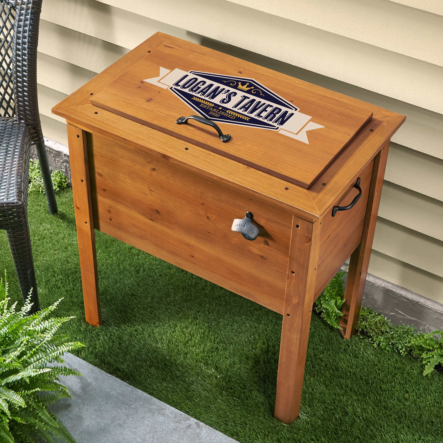 wooden cooler