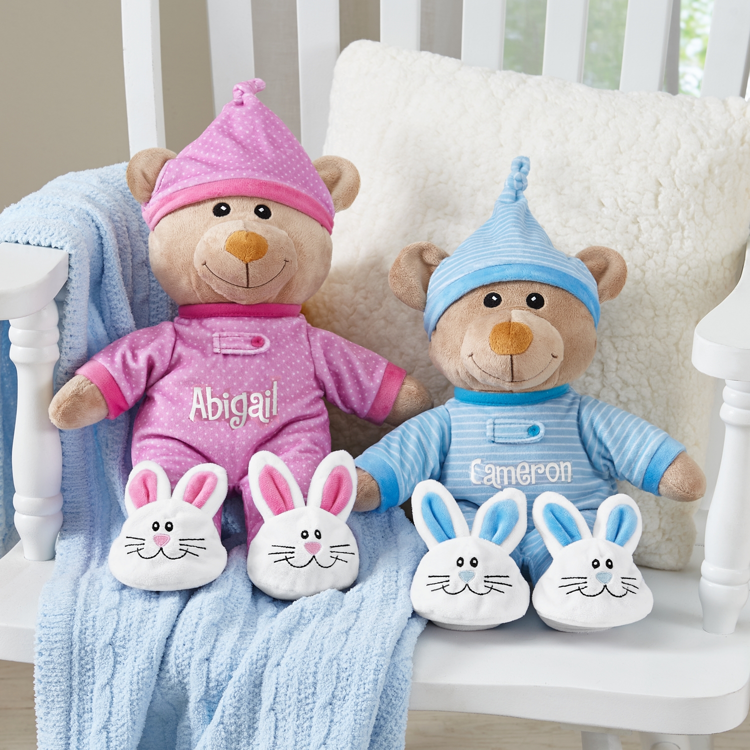 Personalised Bedtime Bear - Jointed Teddy Bears - Farmyard Pyjamas