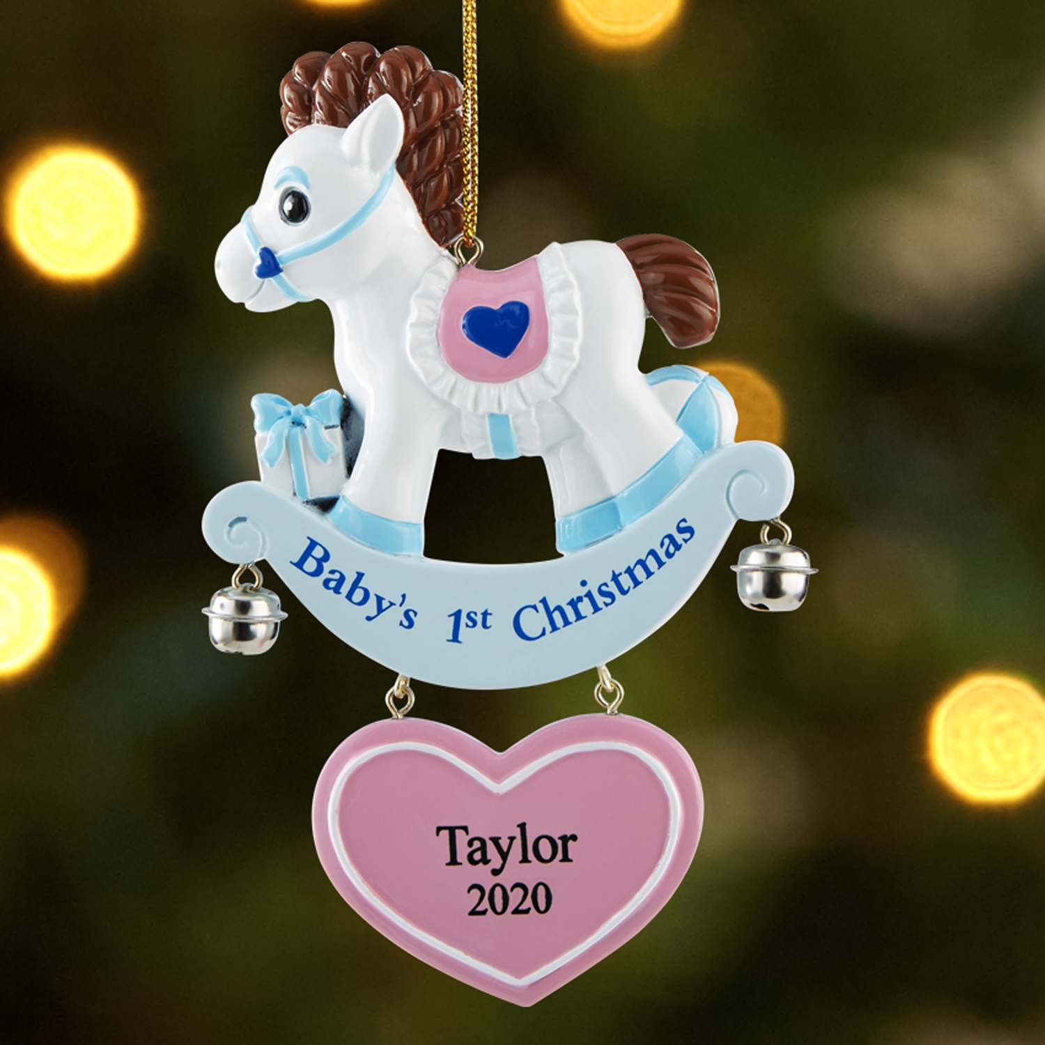 christmas rocking horse ornament