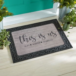 Custom Doormat Housewarming Gift Wedding Gift Idea Welcome to Our Home  Personalized Doormat Initials Doormat Welcome Mat 