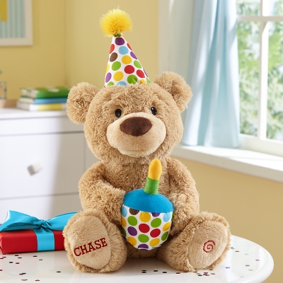 happy birthday singing teddy bear