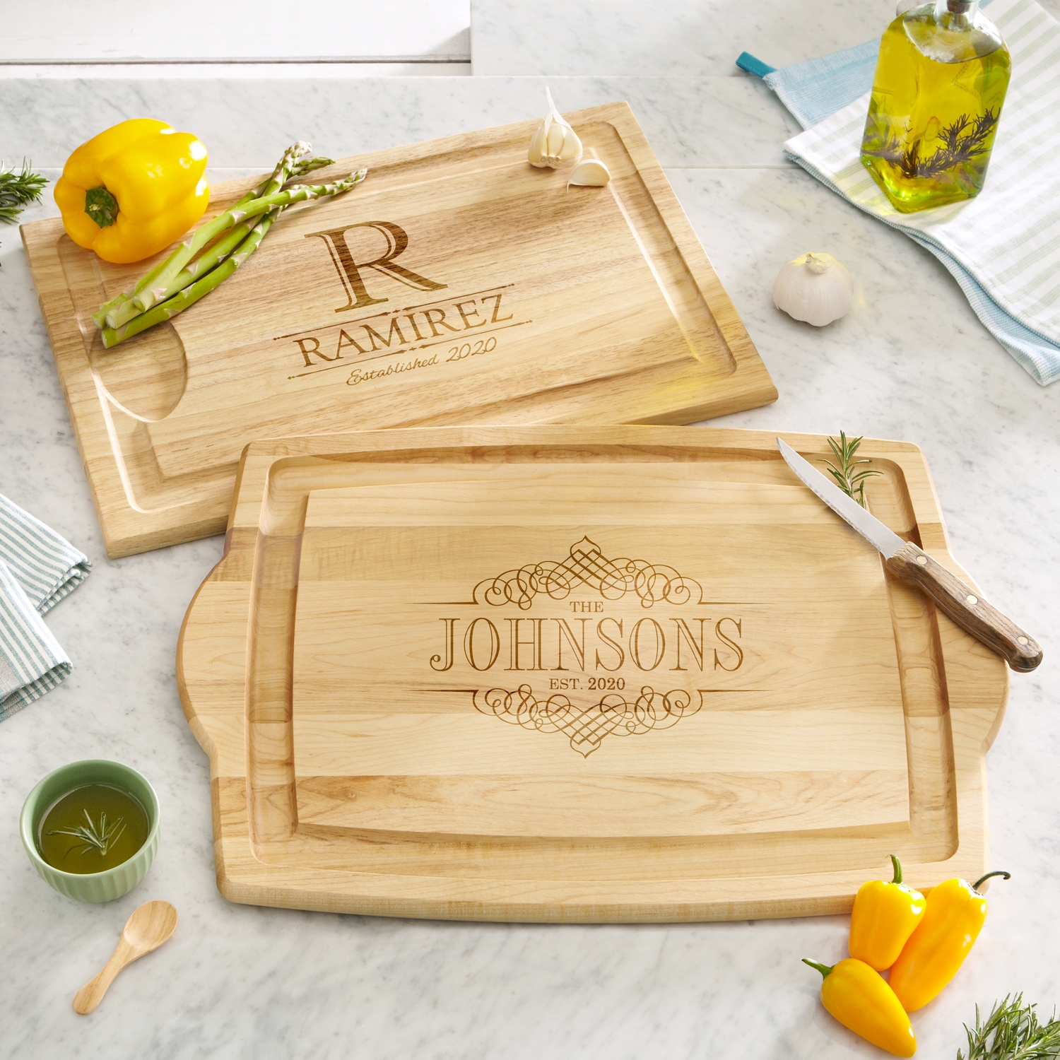 Personalized Cutting Board, 11 Designs, 5 Wood Styles - Housewarming  Wedding Gifts for Couple,Personalized Gifts for Mom and Dad, Grandma ,  Engraved