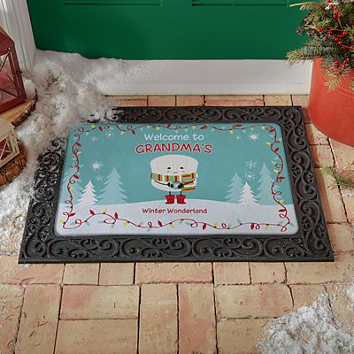 Lovable Marshmallow Holiday Doormat