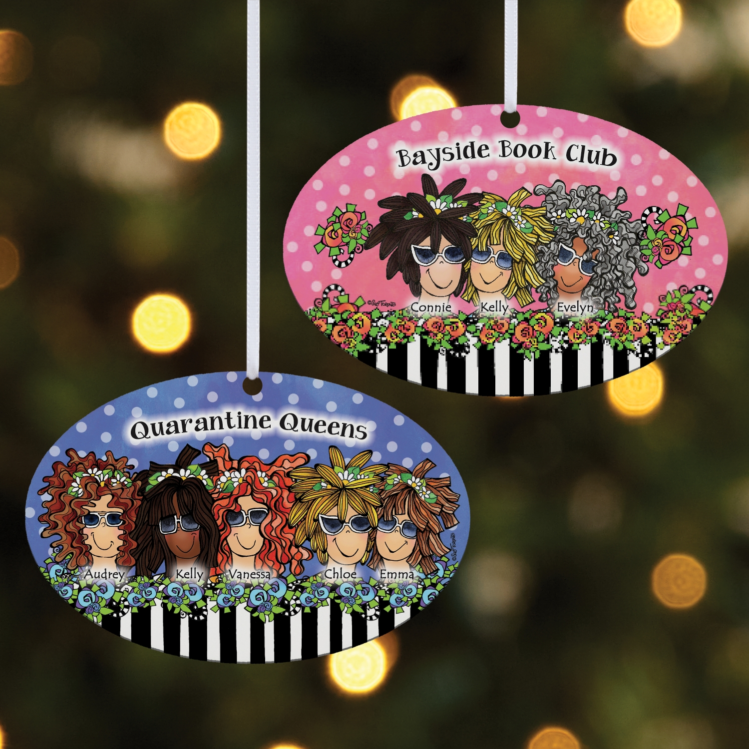 Name Your Sisterhood Oval Ornament by Suzy Toronto