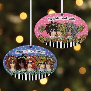 Name Your Sisterhood Oval Ornament by Suzy Toronto