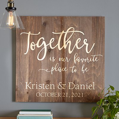 Together Is Our Favorite Place to Be Oversized Wood Pallet Wall Art