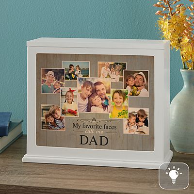Fathers Day Gift Multi Photo Frame Collage Word Art Photo Collage Frame Custom Picture Frame