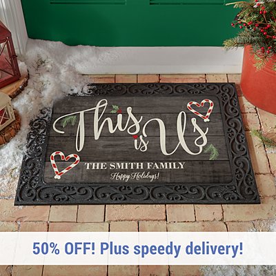 This is Us Holiday Doormat
