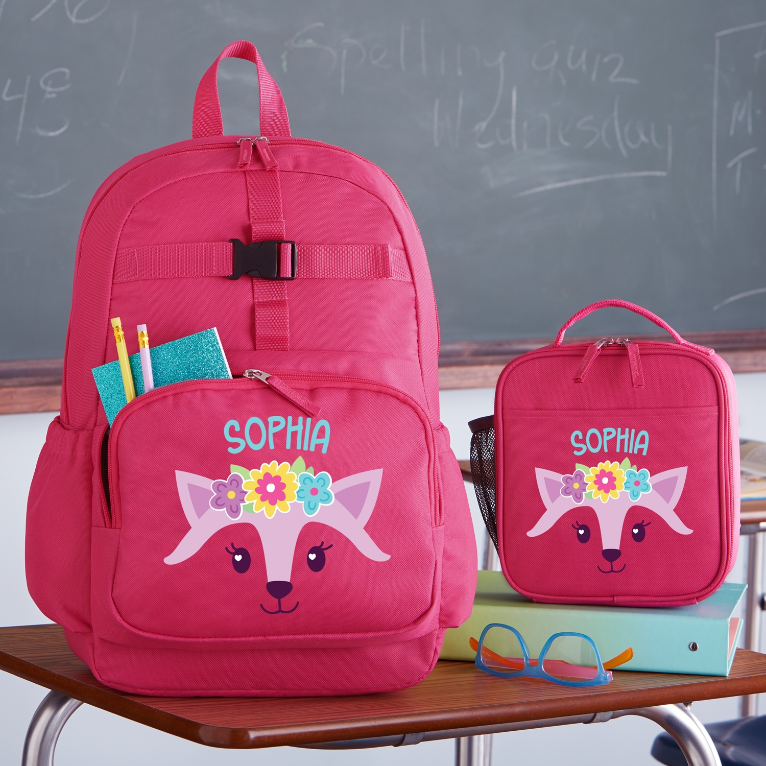 personalised backpack and lunchbox