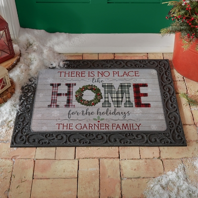 Holiday Personalized Welcome Doormat