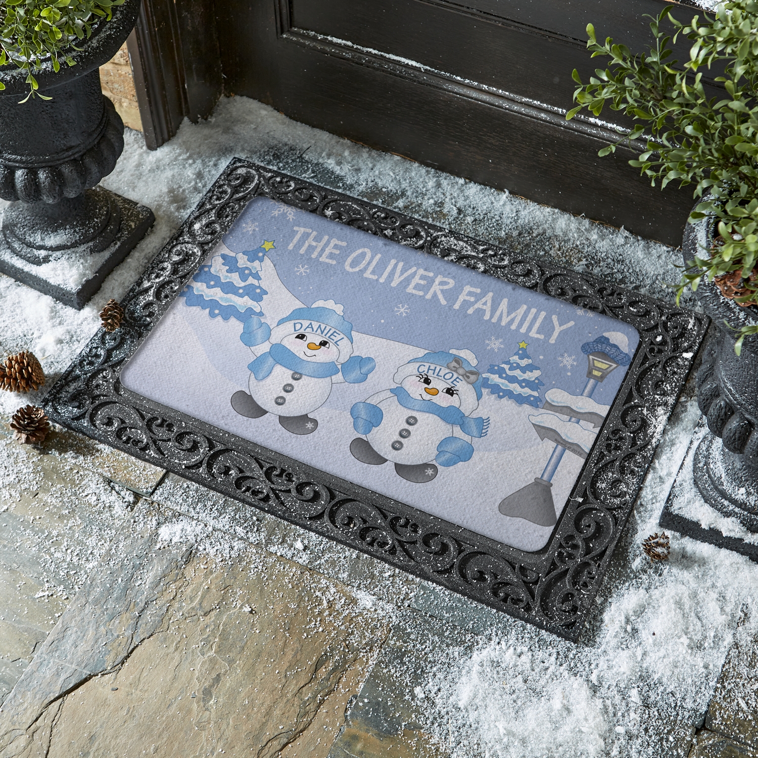 Personalized Holiday Doormats - Christmas Elves Workshop