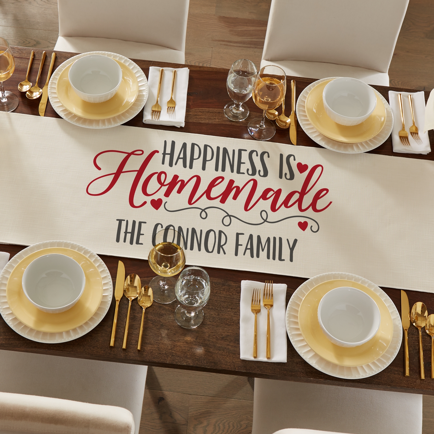 Happiness is Homemade Table Runner